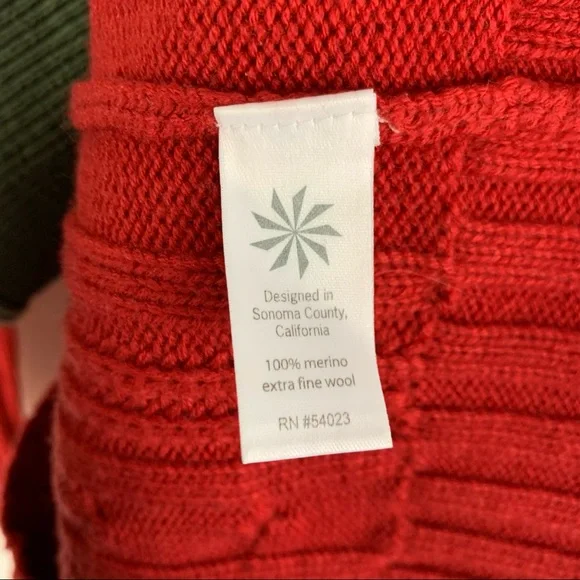 Athleta Red Cold Spell Merino Wool Cable Knit Hooded Sweater Dress XS - Picture 9 of 12